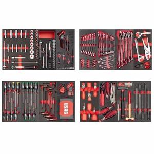 Ensemble d'outils ménagers USAG 495 MC à 4 tiroirs avec 302 douilles à chocs et outils de terrassement - Product Image 2