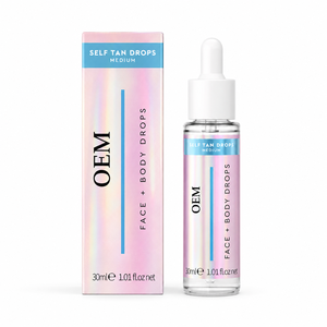 Gocce Autoabbronzanti alla Tirosina per Viso e Corpo, Booster per Lettino Solare, Guida Colore, Effetto Naturale, Cura della Pelle, Trucco, Miscelatore 30ml - Product Image 1