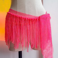 Vente Flash : Écharpe de danse orientale scintillante pour adulte, idéale pour la scène et la pratique, chaîne de taille assortie aux vêtements