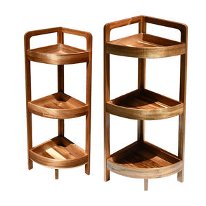 Estantería de pie de 3 niveles, escalera para plantas, estante de exhibición de esquina de madera de bambú macizo para sala de estar, dormitorio, hogar, oficina, cocina - Product Image 4