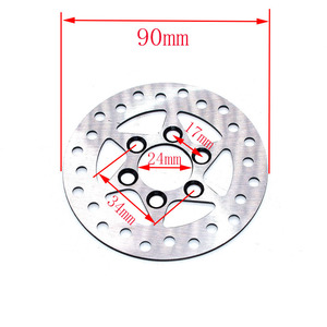 90MM dış çaplı küçük FREN DİSKİ plaka <span class=keywords><strong>6</strong></span> montaj deliği Scooter Mini bisiklet motosiklet - Product Image 2