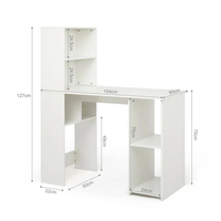 Bureau d'étude intégré moderne pour étudiants, bureau d'écriture, bureau d'ordinateur pour chambre à coucher