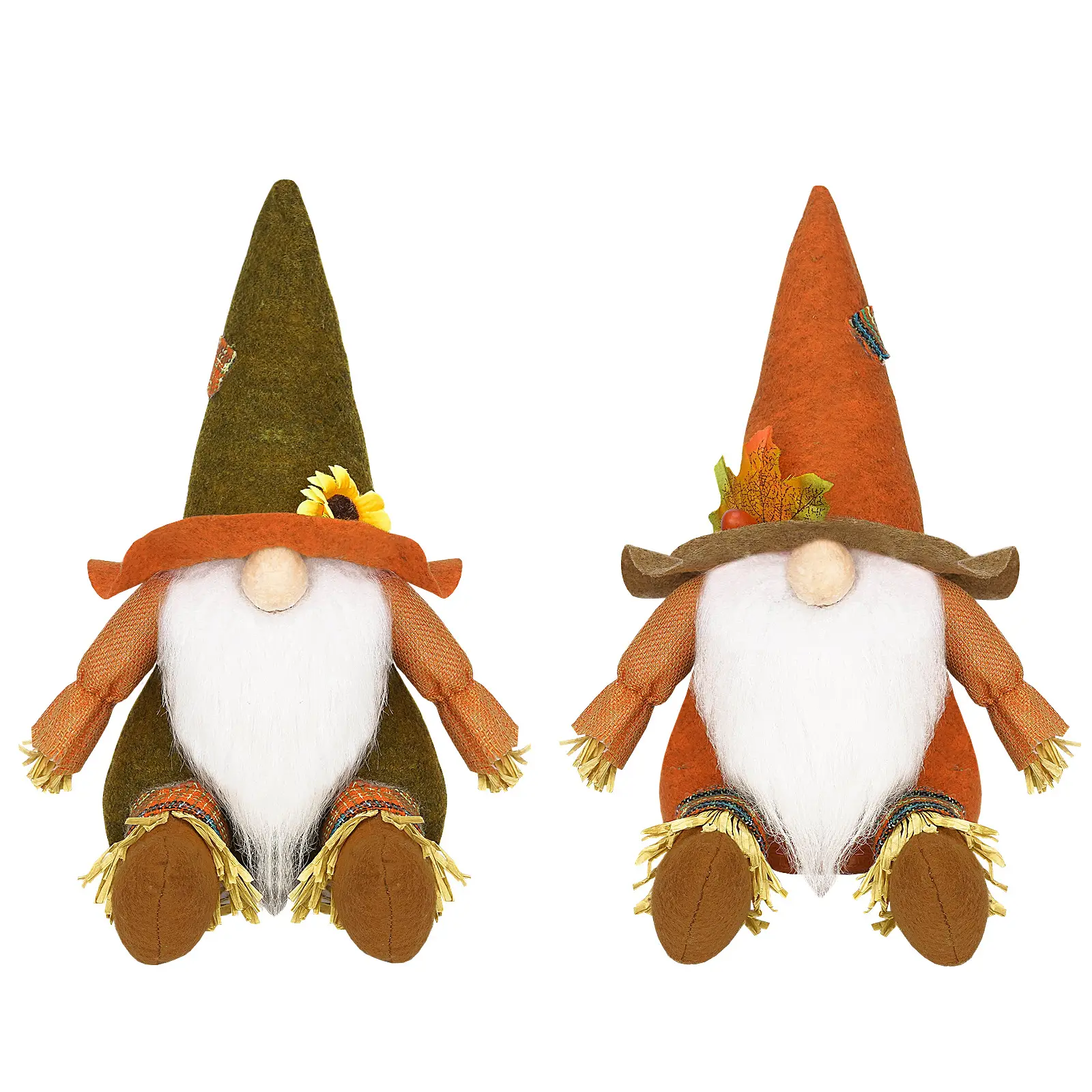 Herfst Decoratie Oogst Thanksgiving Decoraties Kabouters Pluche Elf Dwergpop Beeldje Met Pompoen Herfst Esdoorn Bladeren