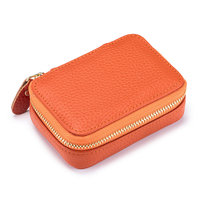 Nouveau Mini sac de rouge à lèvres en cuir avec miroir peau de vache dames maquillage sac de rangement changement pièce casque sac femme