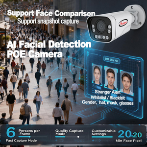Caméra de sécurité IP à reconnaissance faciale IA, système de caméra de sécurité POE 5MP avec détection faciale et comparaison IA - Product Image 3