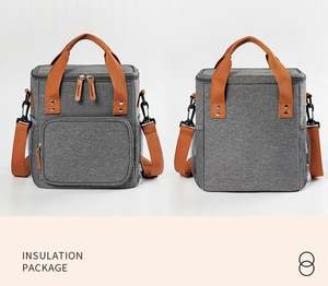 Reusable Office <b>Lunch</b> Bag <b>Work</b> School Picnic Beach Leakproof <b>Lunch</b> <b>Box</b> Freezable Cooler Bag for Men and Women - Product Image 2