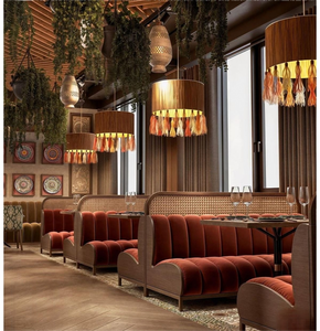 Divano in Pelle per Ristorante, <span class=keywords><strong>Tavolo</strong></span> in Legno per Pub, <span class=keywords><strong>Panca</strong></span> Lunga Resistente per Soluzioni Chiavi in Mano per Ristoranti - Product Image 2