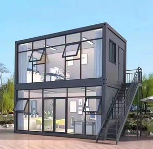 Luxe préfabriqué modulaire facile à transporter 20 pieds 40 pieds conteneur d'expédition maison à deux étages maison villa avec terrasse - Product Image 3