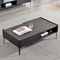 Meuble TV et Table Basse Minimalistes Modernes, Combinaison Luxe Léger, Mobilier Multifonctionnel de Petite Taille pour Salon d'Hôtel et Maison