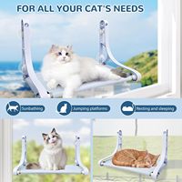 Lit suspendu confortable pour chat lavable Portable toutes saisons lit pour animal de compagnie chat hamac fenêtre