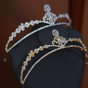 Couronne de Mariage pour Femme, Accessoires Cheveux, Coiffe de Mariée, Bijoux de Cheveux de Fiançailles, Diadèmes en Cristal Scintillants, Diadèmes de Concours, Tiare de Fête - Product Image 4