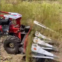 Moissonneuse-batteuse frontale pour tracteur, mini-moissonneuse-batteuse à céréales avec boîte de vitesses pour riz, blé, maïs, paille