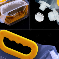 Sac Doypack transparent de 5 litres avec bec verseur et poignée portable, pochette en plastique autoportante pour boissons