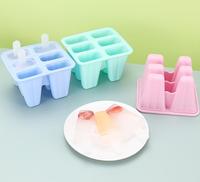 Moules à sucettes glacées et bacs à crème glacée en silicone de qualité alimentaire écologiques 6-en-1, forme personnalisée pour crèmes glacées et friandises glacées maison