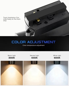 <span class=keywords><strong>ไฟ</strong></span>สปอตไลท์ติดรางสำหรับโครงการก่อสร้างโรงแรม 10W 20W 30W 40W 50W COB Led Track Light - Product Image 4
