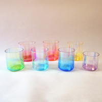 Bols chantants en cristal de guérison sonore HF lumière cosmique couleurs pastel bol sonore en cristal alchimique Ombre Yoga méditation grand bol