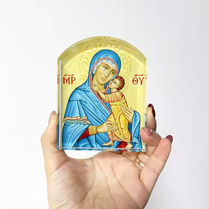 Prensapapeles de Cristal con Arco, Modelo de Impresión UV, Grabado con Temática de la Virgen María, Souvenir Decorativo Pulido - Product Image 5
