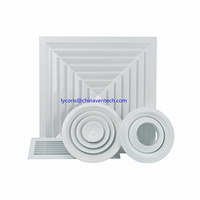 Diffuseurs d'air décoratifs pour plafond, diffuseur d'air à jet à bec sphérique, diffuseur d'air central HVC, diffuseur à buse à jet Dia.315