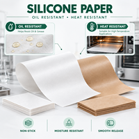 Rouleau de papier sulfurisé en silicone de qualité alimentaire, brun kraft, pour emballer viande, poisson et légumes