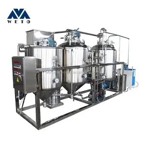 Stainless steel machinery recycling edible oil, waste oil cleaning plant, coconut oil refining equipment