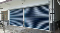 Porte en aluminium transparente à vue complète Volet en polycarbonate Volet roulant automatique en cristal Porte de garage transparente