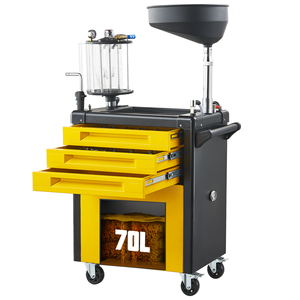 Waste Oil Drainer Extrator Pneumático Waste Oil Com Toolbox Set Garagem Oficina Equipamento com <span class=keywords><strong>70L</strong></span> Capacidade - Product Image 2