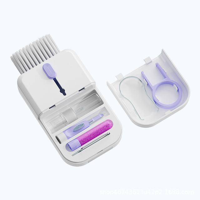 11 in 1 Computer Keyboard Cleaner Brush Kit BT Earphone Cleaning Pen for Airpods Headset Cleaning Tool Keycap Puller