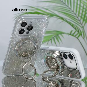Soporte Magnético para Teléfono Móvil Aikusu, de Lujo, con Brillantina Metálica, Bonito, Personalizable, con Rotación de 360 Grados, Plegable, Ajustable y Portátil - Product Image 1