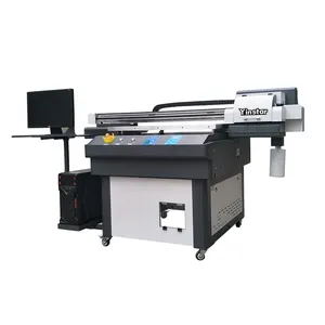 Yinsatr imprimante uv machine d'impression à plat meilleure qualité avec table de travail sous vide couleur vernis blanc