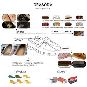Zapatos de Skateboarding de Lujo Personalizados OEM/ODM para Hombre, Mocasines Casuales de Alta Calidad, Diseño de Cuero Genuino y Cachemira, Estilo Slip-On - Product Image 3