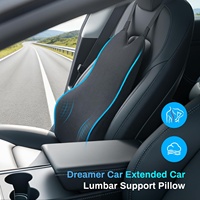 Coussin de soutien lombaire pour siège de voiture en mousse à mémoire de forme à récupération lente, dossier de siège conducteur, confort de voyage pour camion, universel et lavable