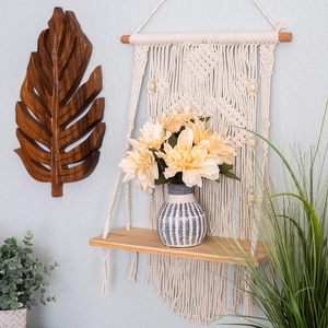 Colgador de Pared y Soporte para Plantas de Algodón Tejido a Mano, Estilo <span class=keywords><strong>Bohemio</strong></span> y Ecológico, para Decoración del Hogar - Product Image 4