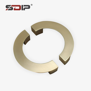 Modern Kitchen Hotel Furniture Hardware Zinc Cabinet <strong>Door</strong> Wardrobe Drawer Half Moon Handle Brushed Brass Circle Handles <strong>Bedroom</strong> - Product Image 1
