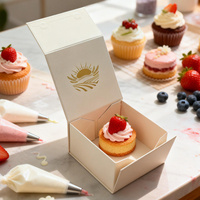 Boîtes à gâteaux miniatures blanches colorées avec fenêtre en carton kraft pour cupcakes, pâtisseries, biscuits, beignets, macarons, stockage, matériaux recyclés