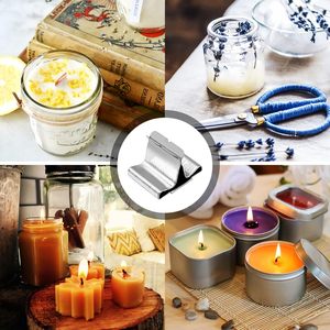 도매 DIY 양초 제작 맞춤형 사이즈 천연 무연 두꺼운 크래클링 우드 캔들 심지 금속 베이스 포함 - Product Image 6