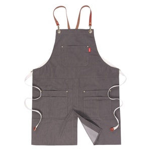 CHANGRONG Tablier de cuisine personnalisé unisexe Durable Denim jambe fendue sans manches Outil de nettoyage pour hommes femmes Cuisine unisexe - Product Image 5