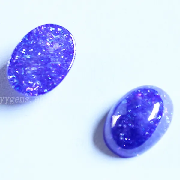 Cubic Zirconia Good Cutting Oval Cabochon Zircon Ice Stone For Jewelry Making
