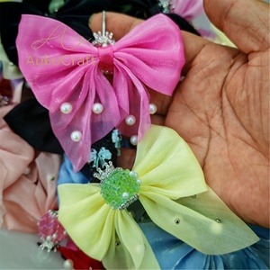 Nouvelles perles fantaisie en tissu, nœuds et fleurs perlées pour stylos à perles, porte-clés pour le marché européen et américain - Product Image 2