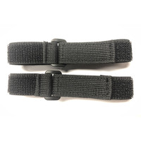 Courroie de vélo élastique polyvalente Velcroes noir à coudre sur le cordon à crochets et à boucles