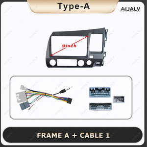 Marco DE REPRODUCTOR DE DVD Fascia de fábrica para HONDA CIVIC 2008-2011 RHD 2 DIN Head 9 pulgadas Panel de tablero de navegación Multimedia DSP para coche - Product Image 4
