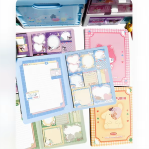 Bloc-notes autocollants Sanrio, notes adhésives, bloc-notes mignon, papier non-adhésif, papeterie pour filles, enfants, école, bureau - Product Image 1