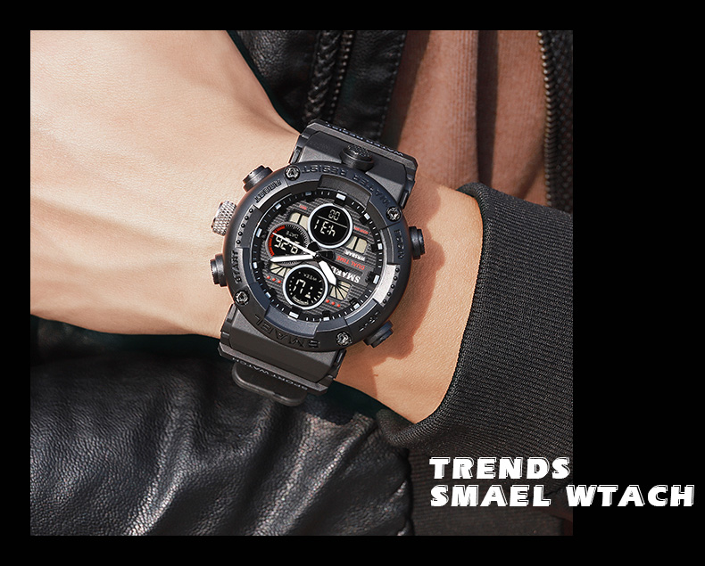 SMAEL 8038 reloj men sports quartz watch analog digital waterproof wrist watches