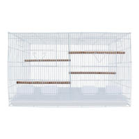 Fournitures pour animaux de compagnie en gros - Grande cage en fil métallique pour perroquet blanc - Cage à cailles - Aucun angle mort pour observer les animaux