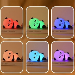 PM <span class=keywords><strong>Factory</strong></span>, luz de noche táctil LED recargable de alta calidad, luz de Panda de dibujos animados, luz de noche portátil para niños - Product Image 5