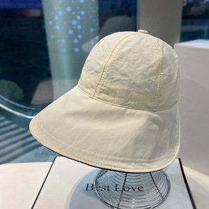 Sombrero plegable para mujer, sombrero de pescador para playa al aire libre de verano, protector solar, gorra de protección UV, gorras de visera de ala ancha de algodón ajustable - Product Image 1