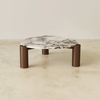 Table basse Calcutta Viola OEM, table basse moderne à poser l'une sur l'autre, aspect marbre, table d'appoint pour canapé