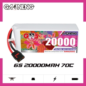แบตเตอรี่ GAONENG GNB 6S 22.2V 20000mAh 20AH 70C 140C QS8 RC LiPo สำหรับโดรนขนาดใหญ่ แข่ง FPV เฮลิคอปเตอร์  งานเกษตร และควอดคอปเตอร์ - Product Image 2