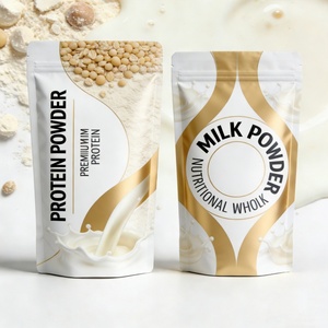 Sachet de protéines de lactosérum personnalisé avec logo, 1 kg, 2 kg, fond plat, boîte, pochette, feuille d'aluminium, Mylar, fermeture éclair, emballage pour compléments nutritionnels - Product Image 4