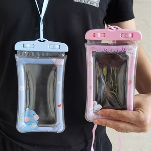 เคสโทรศัพท์กันน้ำพร้อมถุงลมนิรภัย เหมาะสำหรับการว่ายน้ำ น้ำพุร้อน ล่องแก่ง กันน้ำ ปิดผนึกอย่างดี ดำน้ำ และคล้องคอได้ - Product Image 1