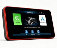 Aoocci C3 Pro Layar 5 Inci Nirkabel untuk Sepeda Motor, CarPlay Android Auto, TPMS Tahan Air untuk Sepeda Motor Universal